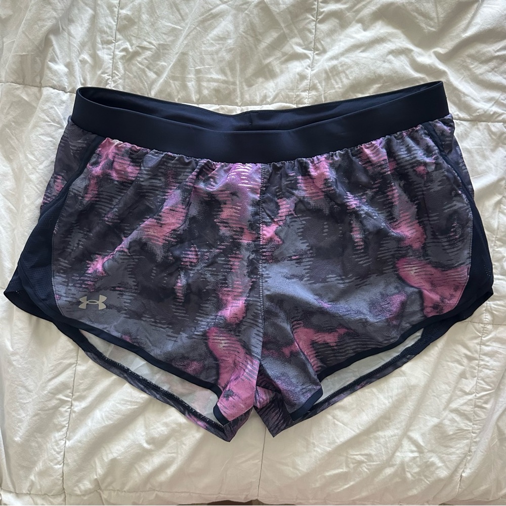 Under Armour Pink and Gray Athletic Shorts